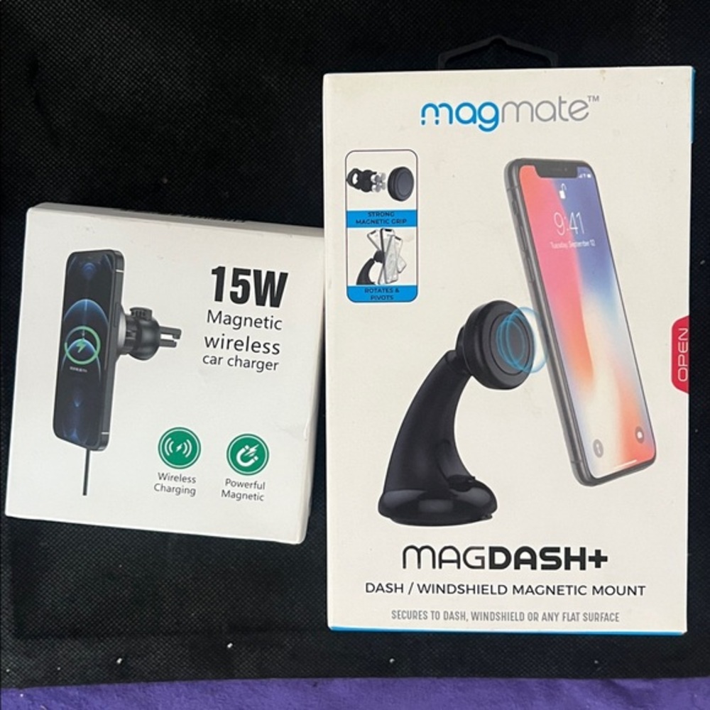 2x pack new - Black MAGSAFE Magnetic Phone Mount for Vehicles NEW
